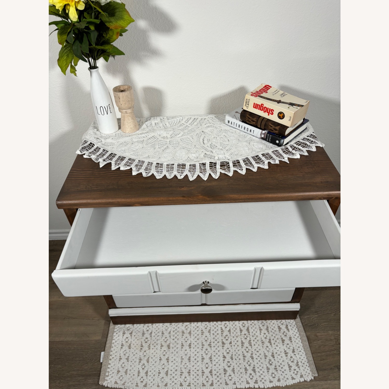 Vintage/Antique White Wood Dresser - image-3