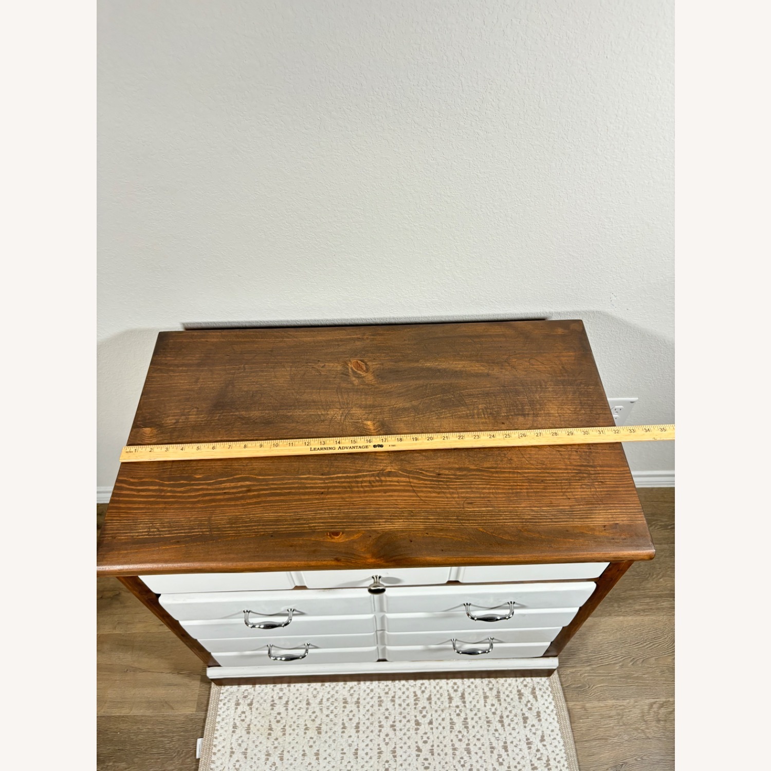 Vintage/Antique White Wood Dresser - image-6
