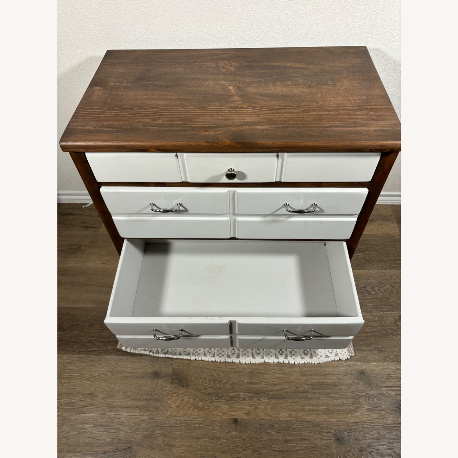 Vintage/Antique White Wood Dresser - image-5