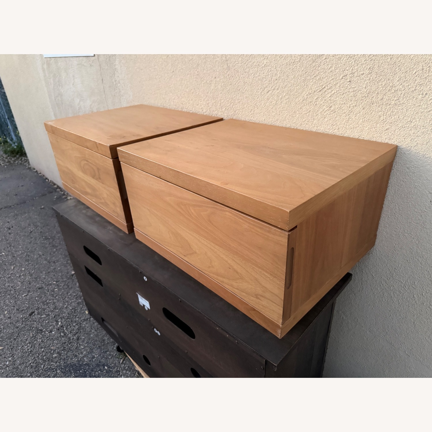 EQ3 Boom Natural Wood Nightstands - image-1