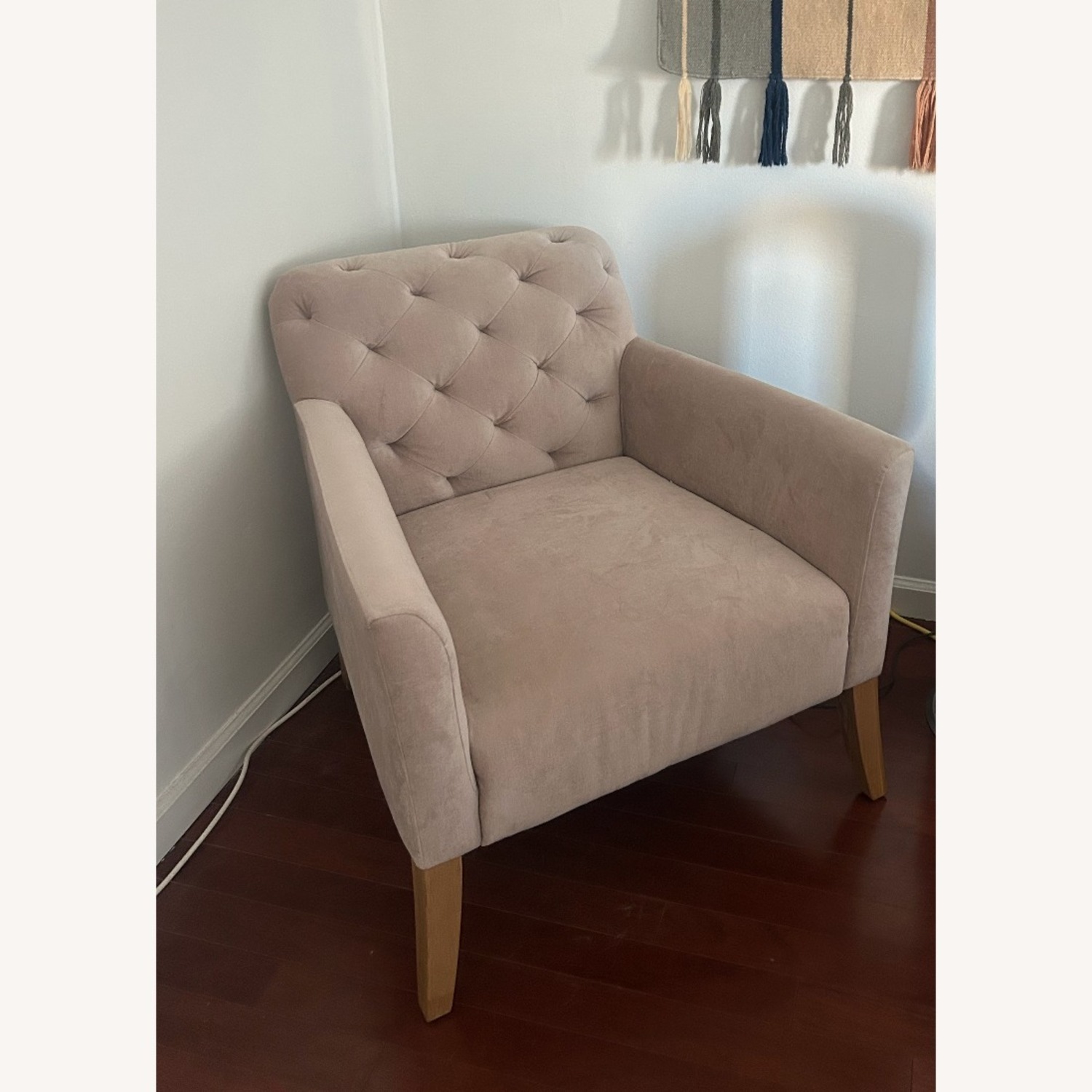 West Elm Elton Pink Armchair - image-1
