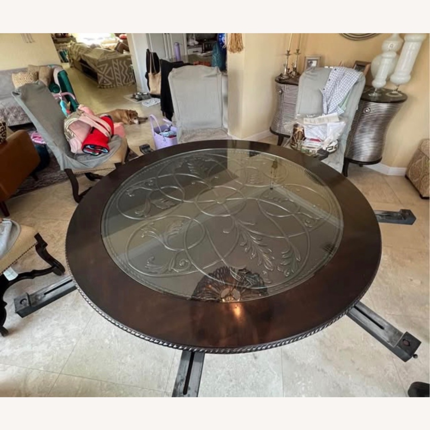 Dark Brown Wood Dining Sets - image-2