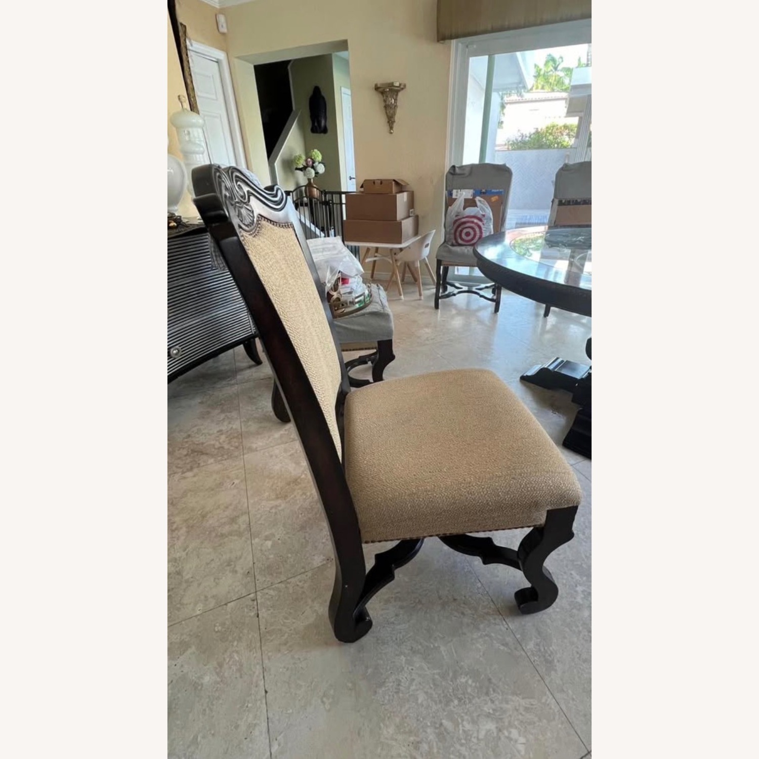 Dark Brown Wood Dining Sets - image-3