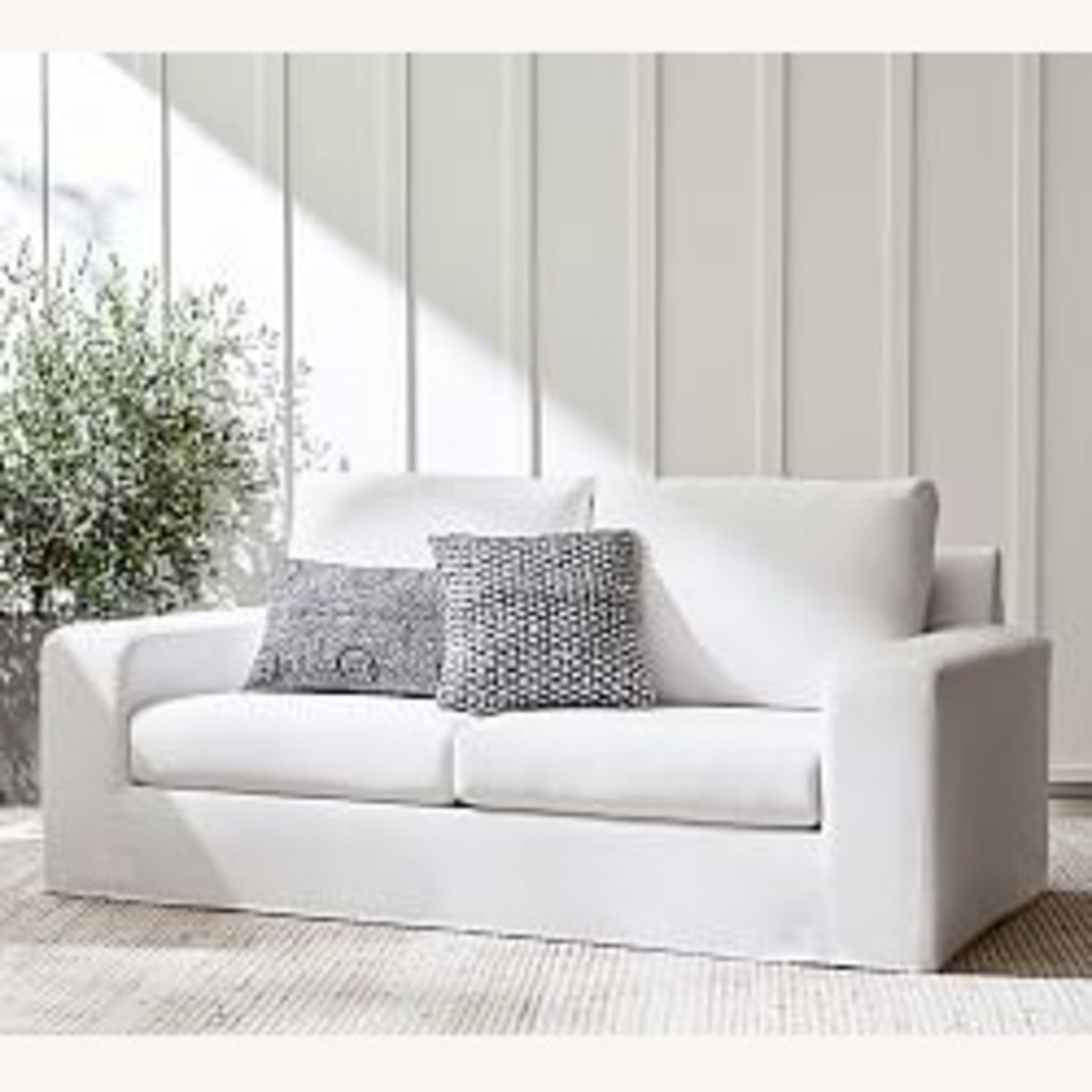 Pottery Barn Big Sur White Loveseat - image-7