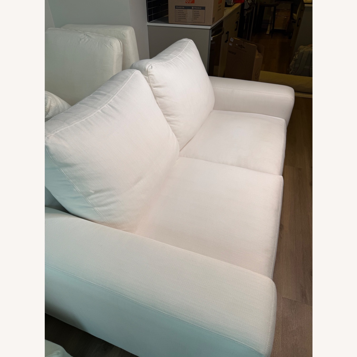 Pottery Barn Big Sur White Loveseat - image-4