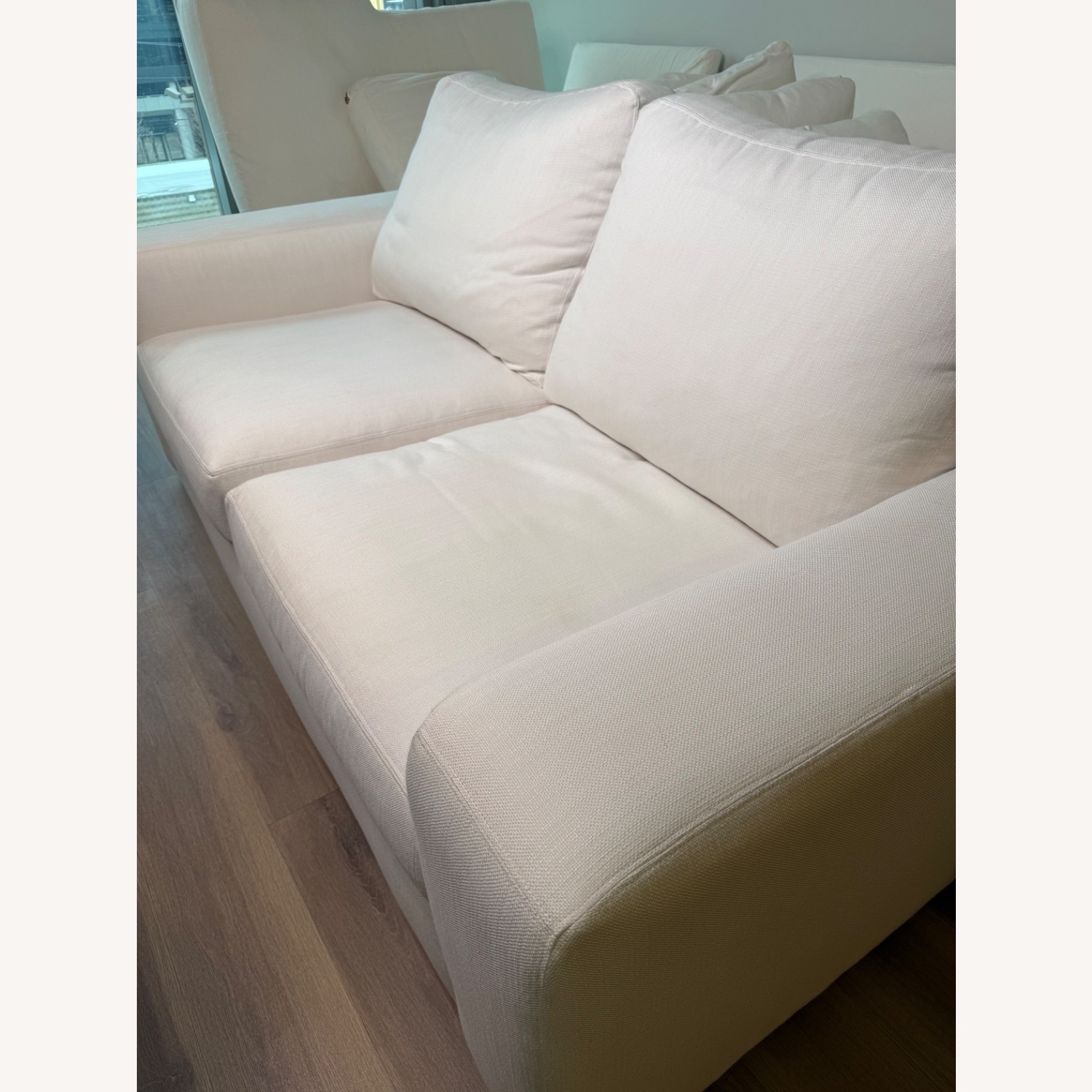 Pottery Barn Big Sur White Loveseat - image-5