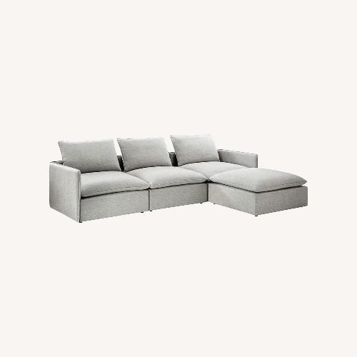 Used CB2 Lumin Light Gray Fabric 3+ Piece Sectional for sale on AptDeco