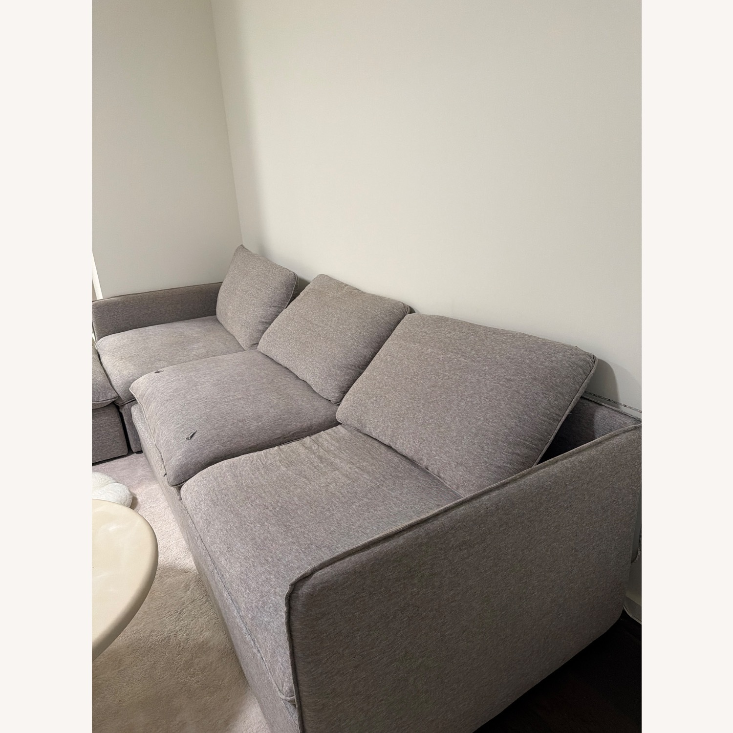 CB2 Lumin Light Gray Fabric 3+ Piece Sectional - image-3