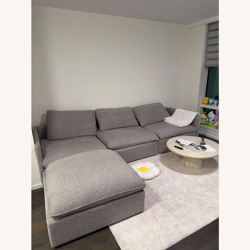 Used CB2 Lumin Light Gray Fabric 3+ Piece Sectional for sale on AptDeco