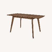 Meneses 63-inch Extension Leaf Dining Table Natural Walnut