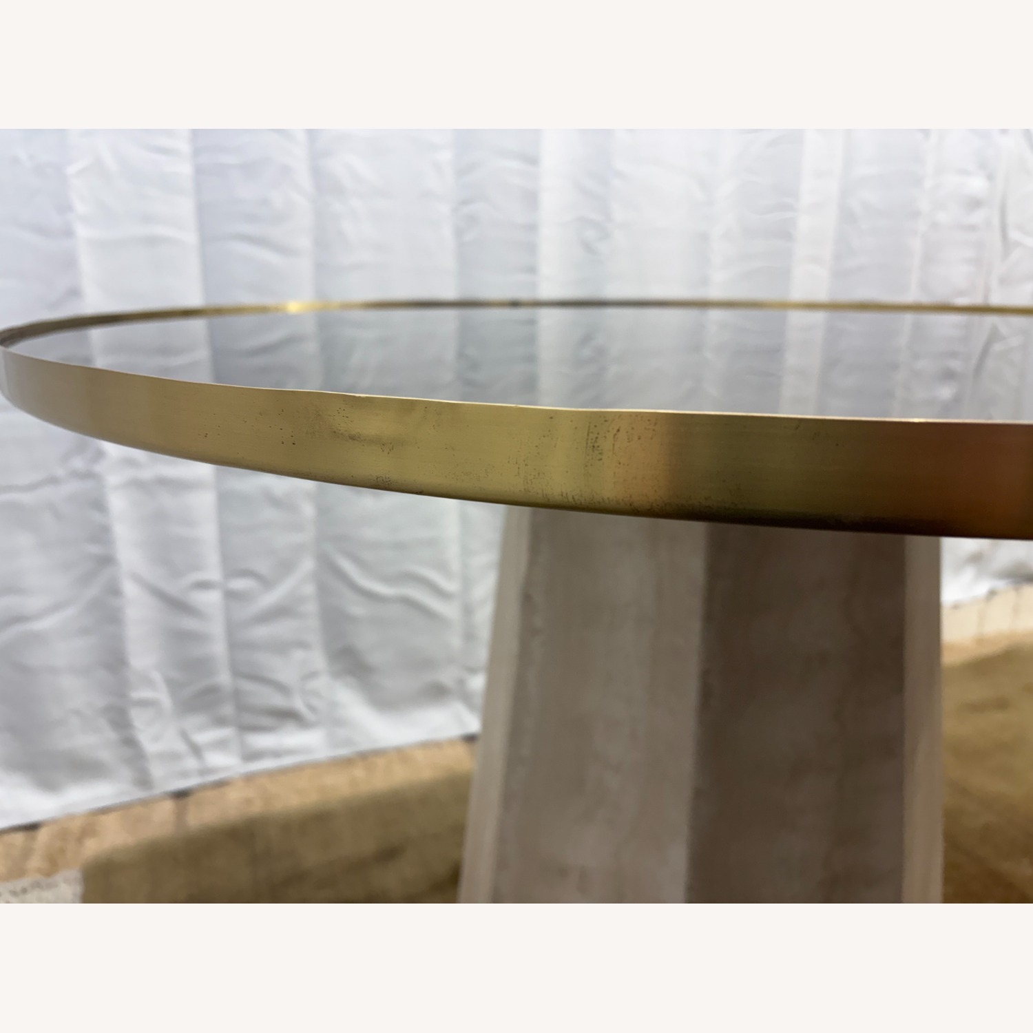 Arhaus Sculptural Stone Pedestal Table — 38" - image-15