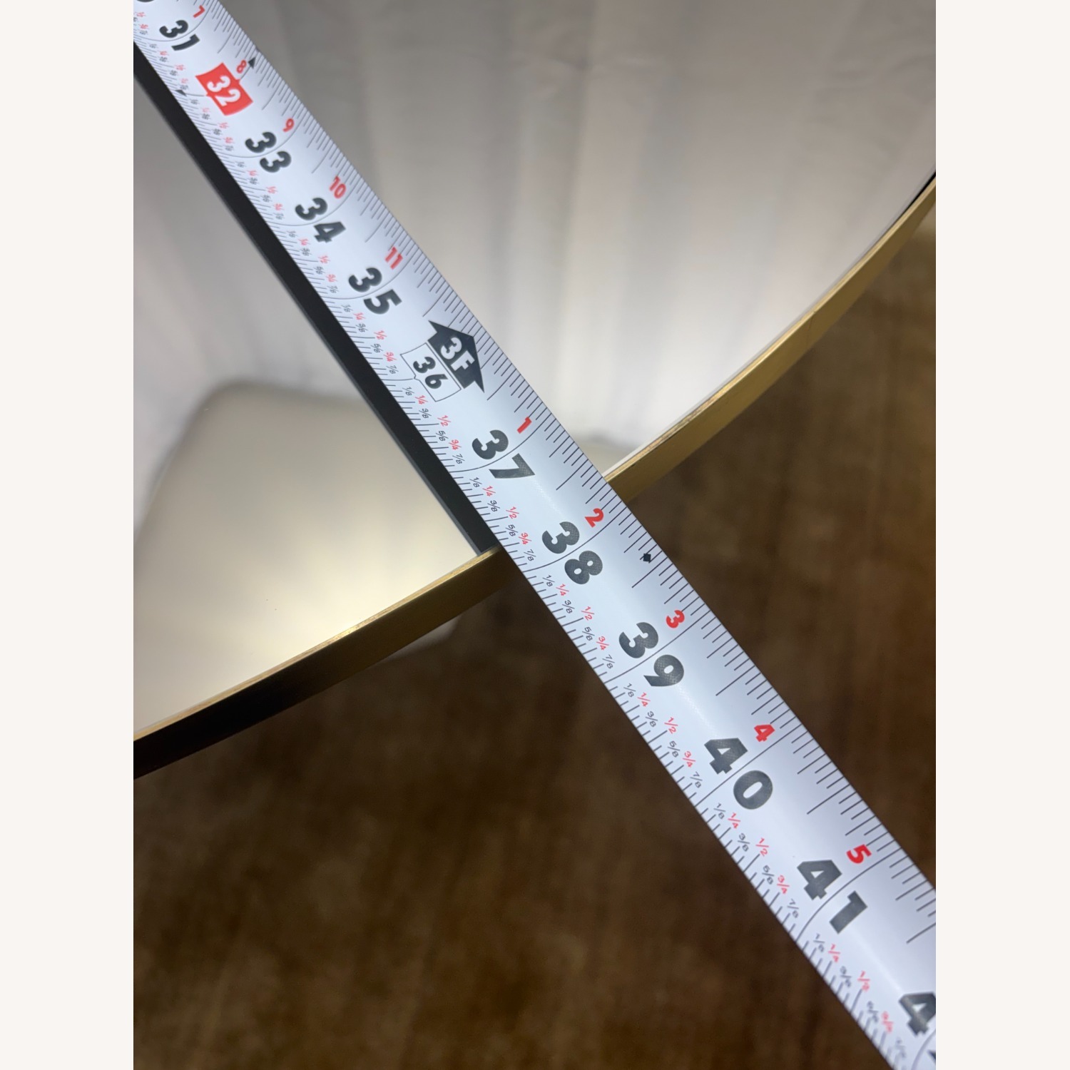 Arhaus Sculptural Stone Pedestal Table — 38" - image-1