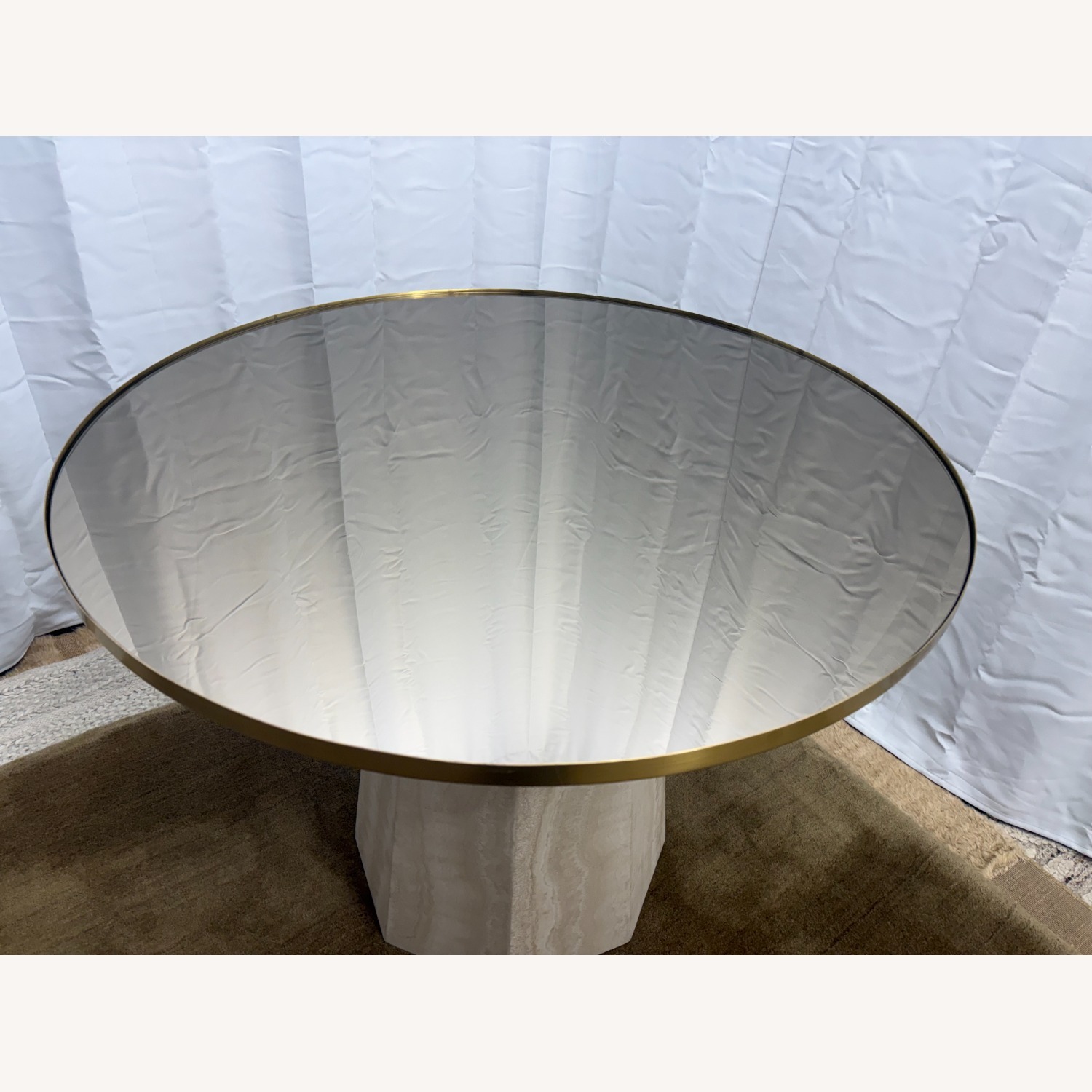 Arhaus Sculptural Stone Pedestal Table — 38" - image-11