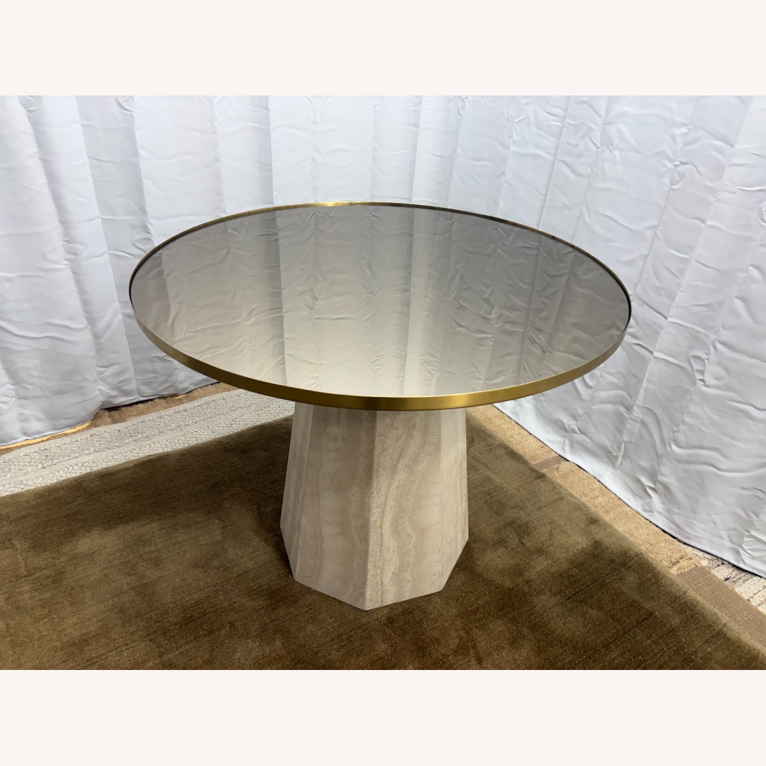 Arhaus Sculptural Stone Pedestal Table — 38" - image-2