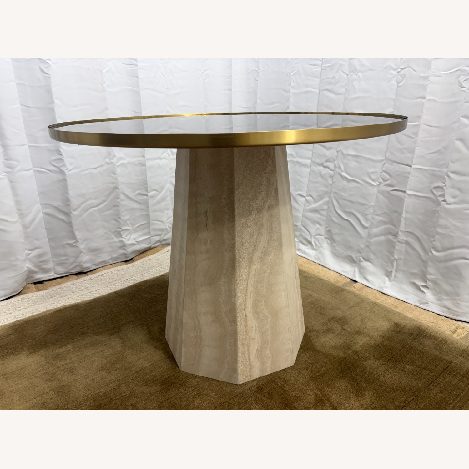 Arhaus Sculptural Stone Pedestal Table — 38" - image-18