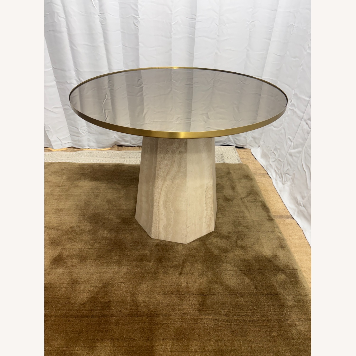 Arhaus Sculptural Stone Pedestal Table — 38" - image-5
