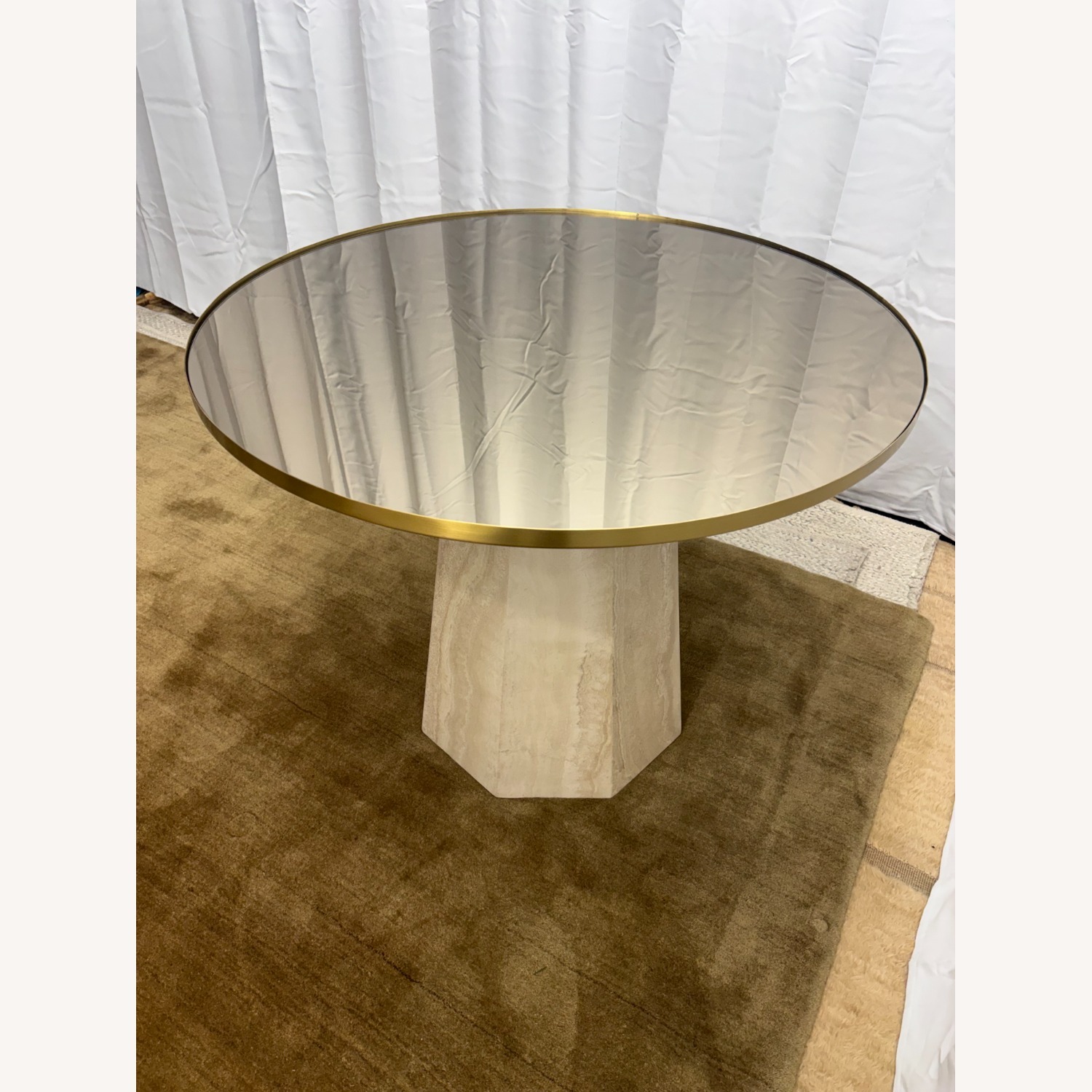 Arhaus Sculptural Stone Pedestal Table — 38" - image-9
