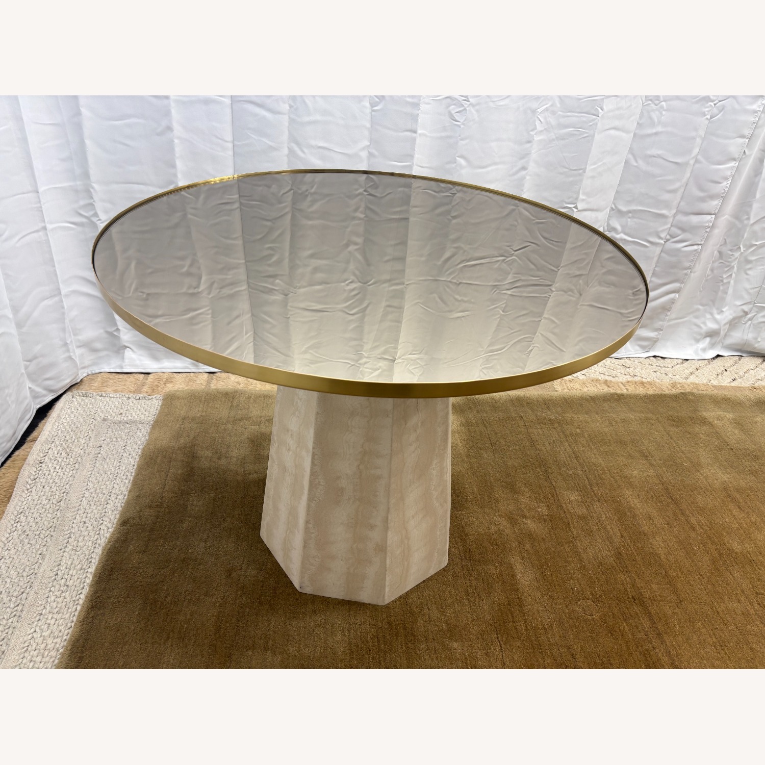 Arhaus Sculptural Stone Pedestal Table — 38" - image-21