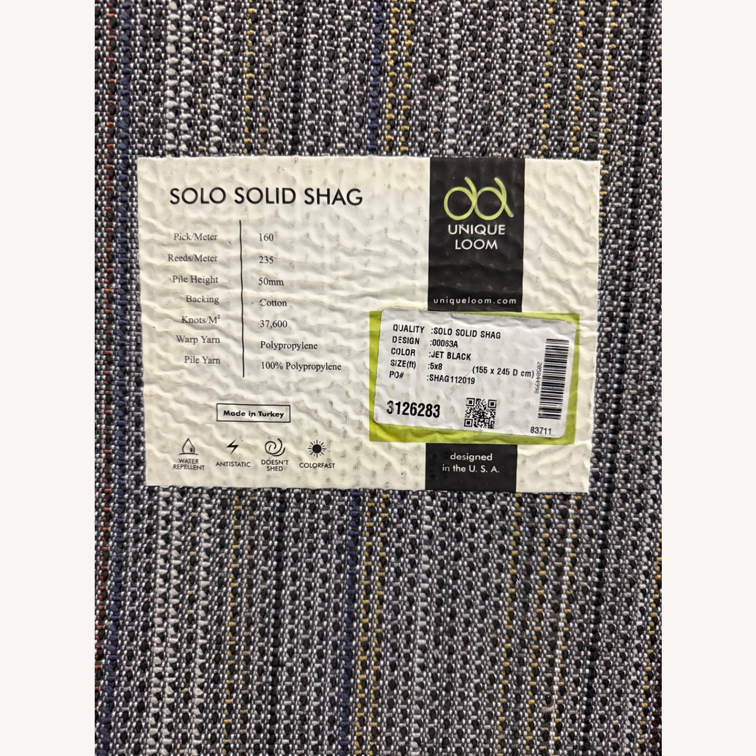 Amazon Black Area Rug 5' x 8' - image-4