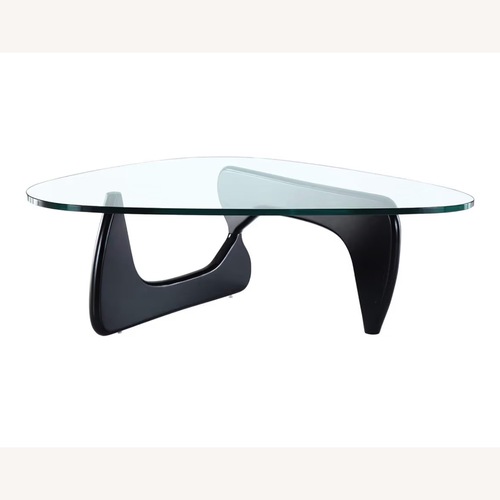 Used Amazon Black Glass Coffee Table for sale on AptDeco