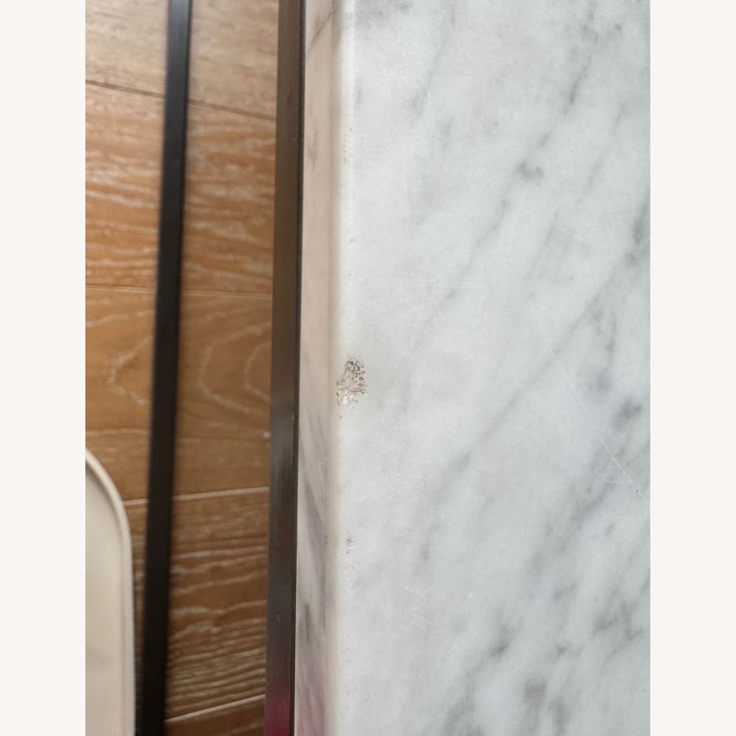 West Elm White Marble Coffee Table - image-5