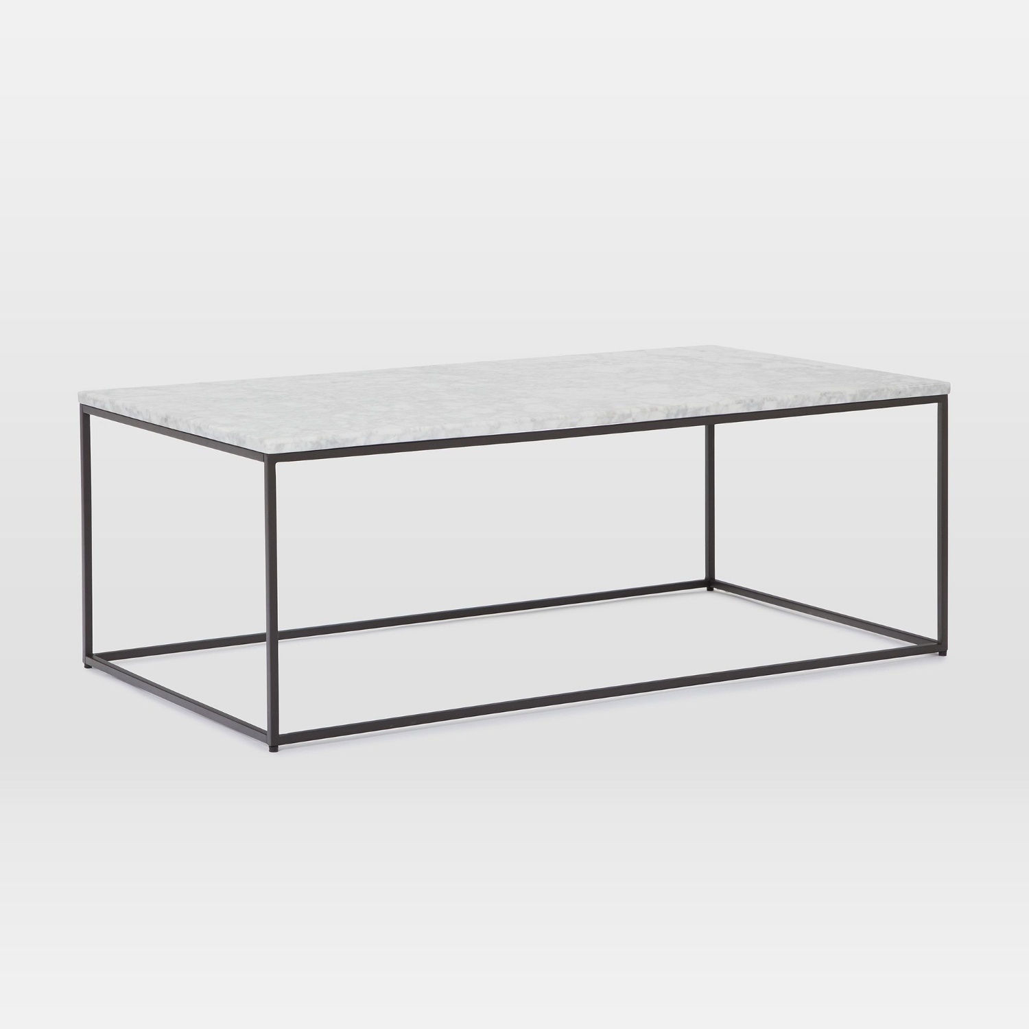 West Elm White Marble Coffee Table - image-6