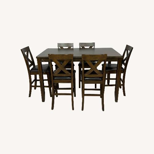 Used Three Posts Brown Lashbrook 6 Dining Set for sale on AptDeco