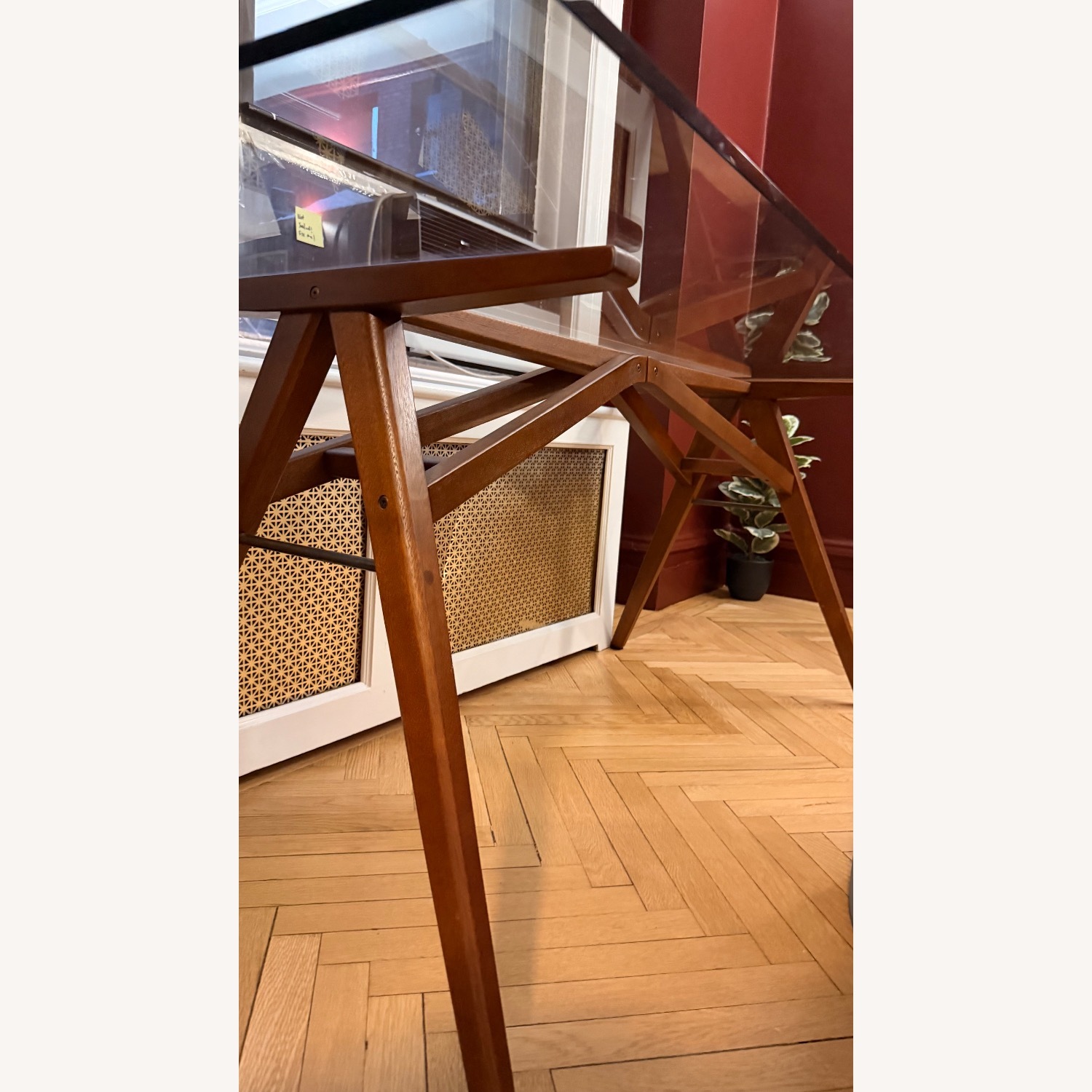 West Elm Jensen Transparent Glass Dining Table - image-2