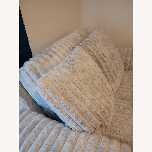 Used Ashley Furniture White Fabric Chaise Lounge for sale on AptDeco