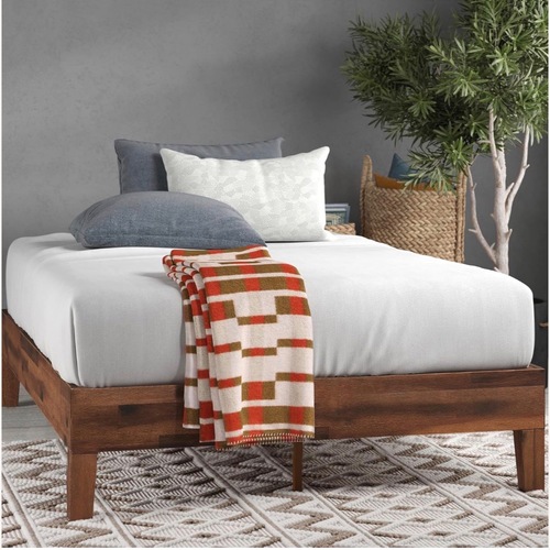 Used Expresso Wood Queen Bed for sale on AptDeco