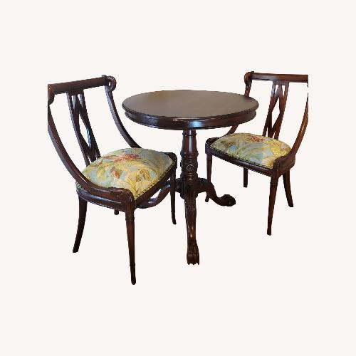 Used Vintage/Antique Finds Dark Brown Wood Dining Set for sale on AptDeco