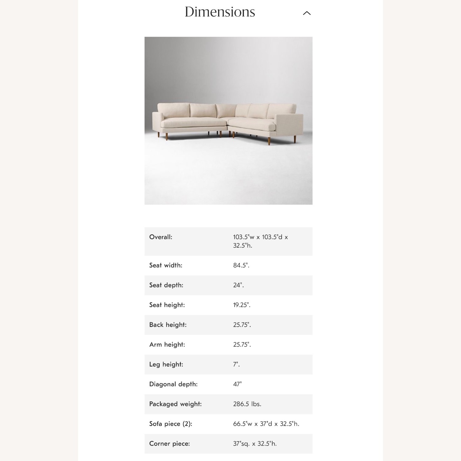 West Elm Light Gray Fabric 3+ Piece Sectional - image-8