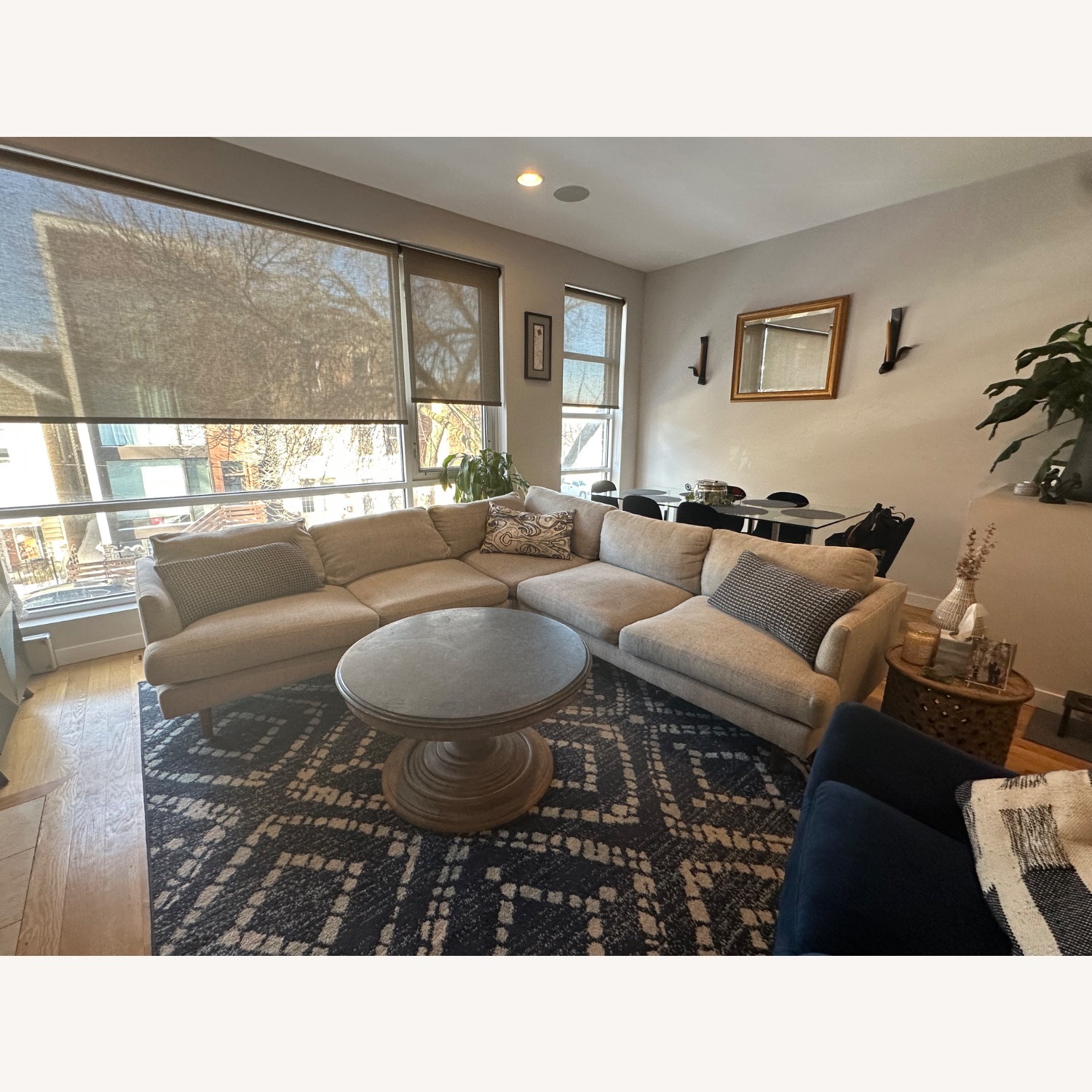 West Elm Light Gray Fabric 3+ Piece Sectional - image-2