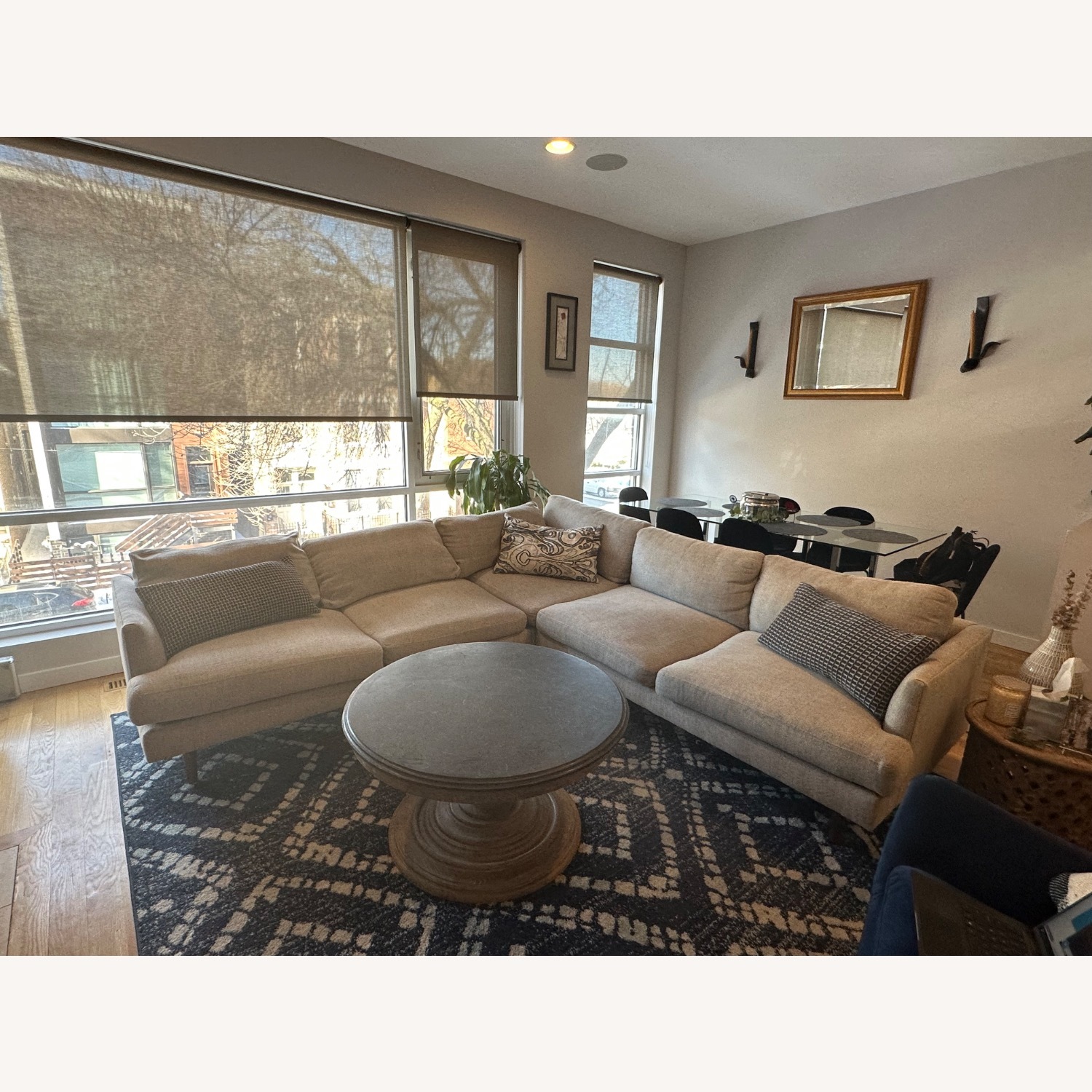 West Elm Light Gray Fabric 3+ Piece Sectional - image-1