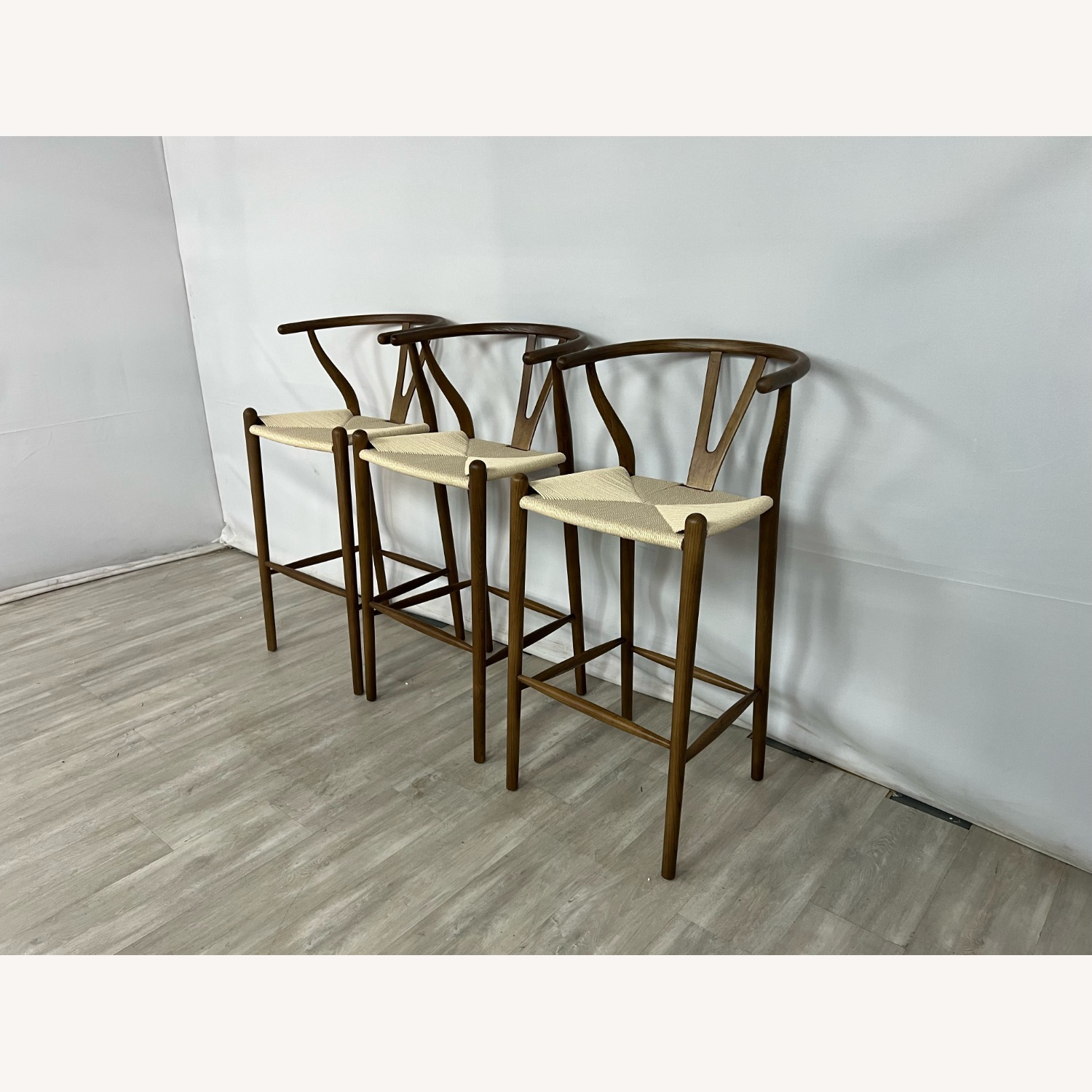 Rove Concepts Wishbone Bar Stool Set of 3 - image-1