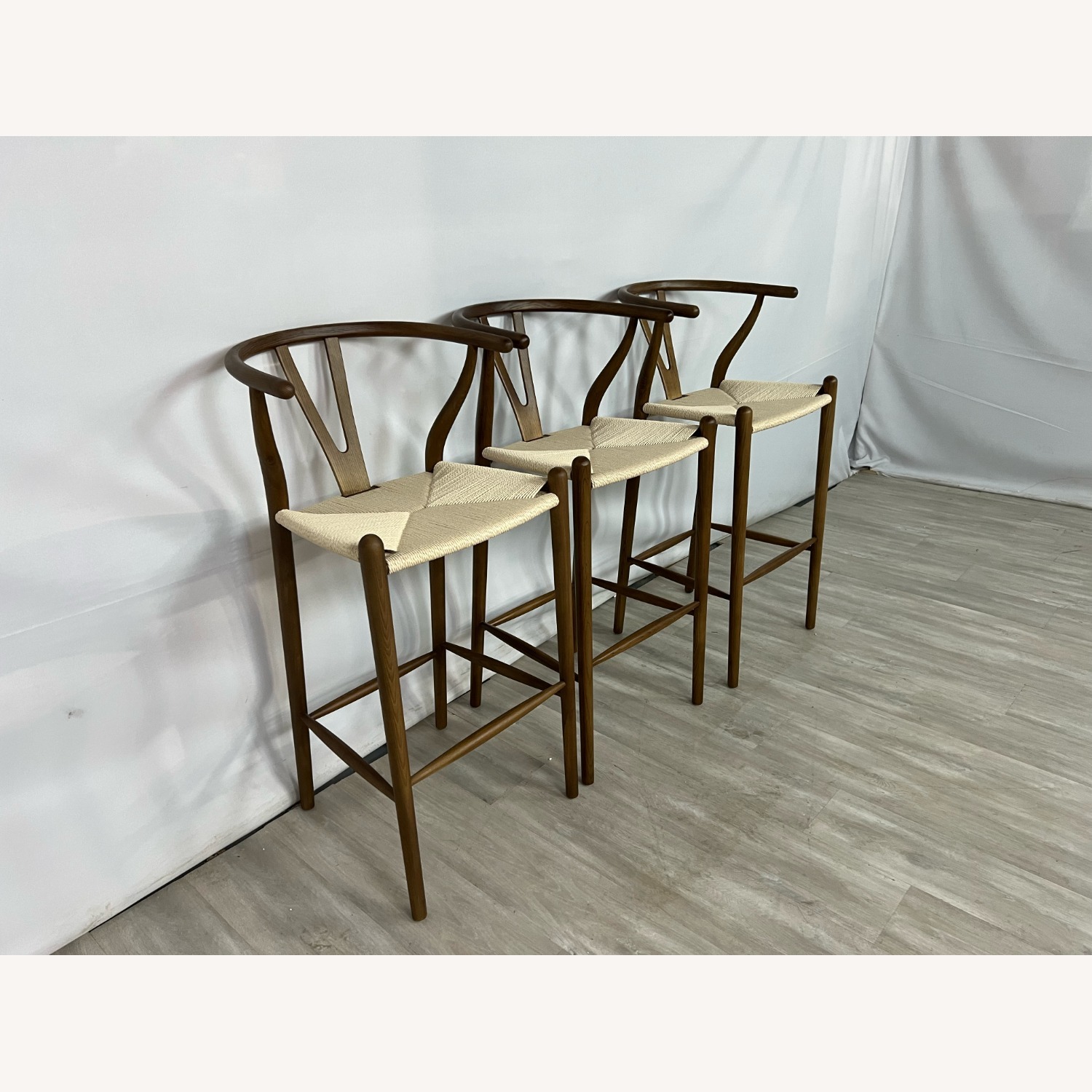 Rove Concepts Wishbone Bar Stool Set of 3 - image-2