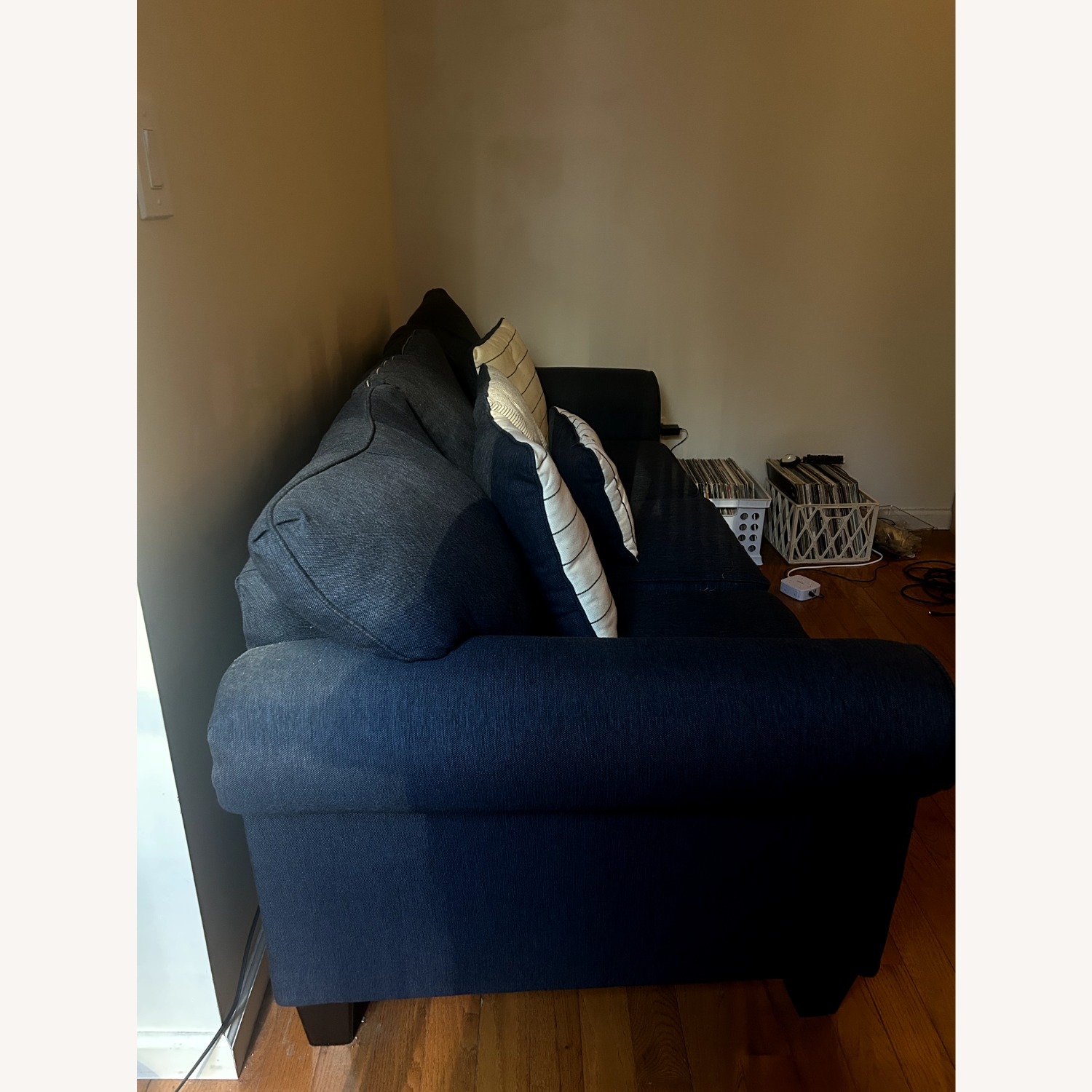 Raymour & Flanigan Navy McKinley Sofa - image-4