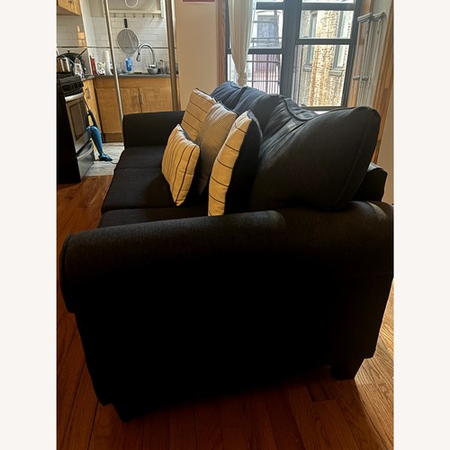 Used Raymour & Flanigan Navy McKinley Sofa for sale on AptDeco