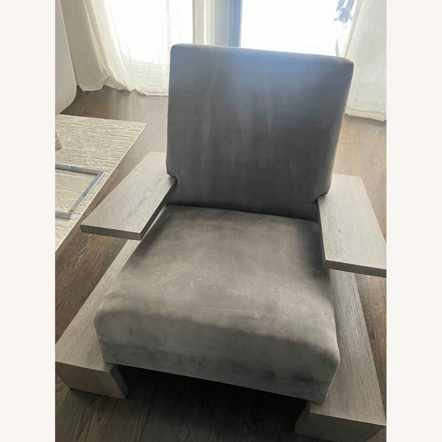 Restoration Hardware Light Gray Accent Chair - image-3