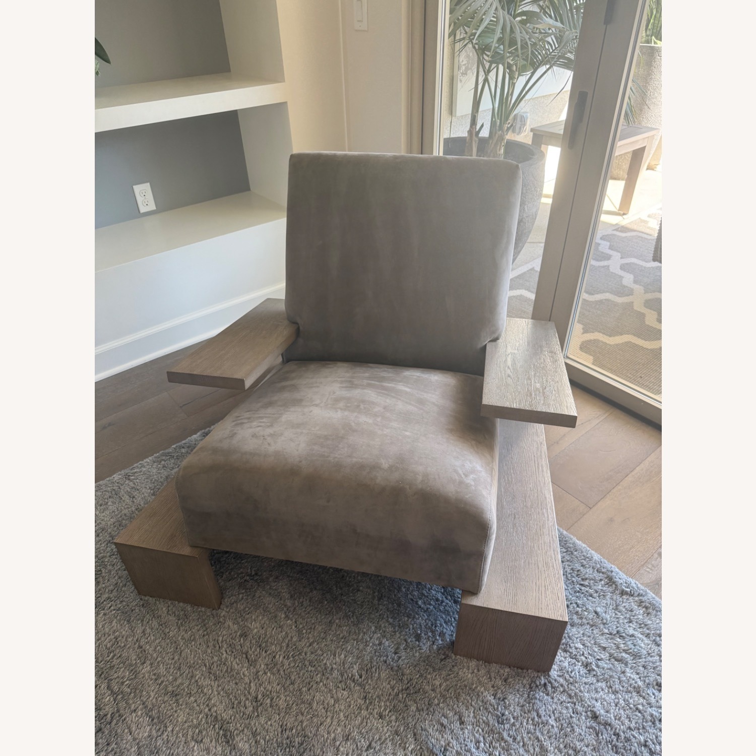 Restoration Hardware Light Gray Accent Chair - image-1