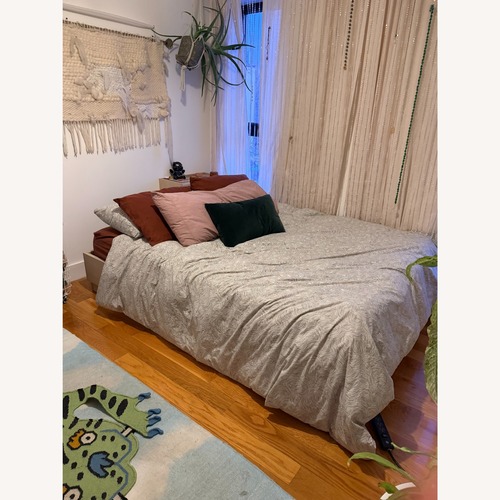 Used  Crate & Barrel Batten Queen Plinth Platform Bed for sale on AptDeco