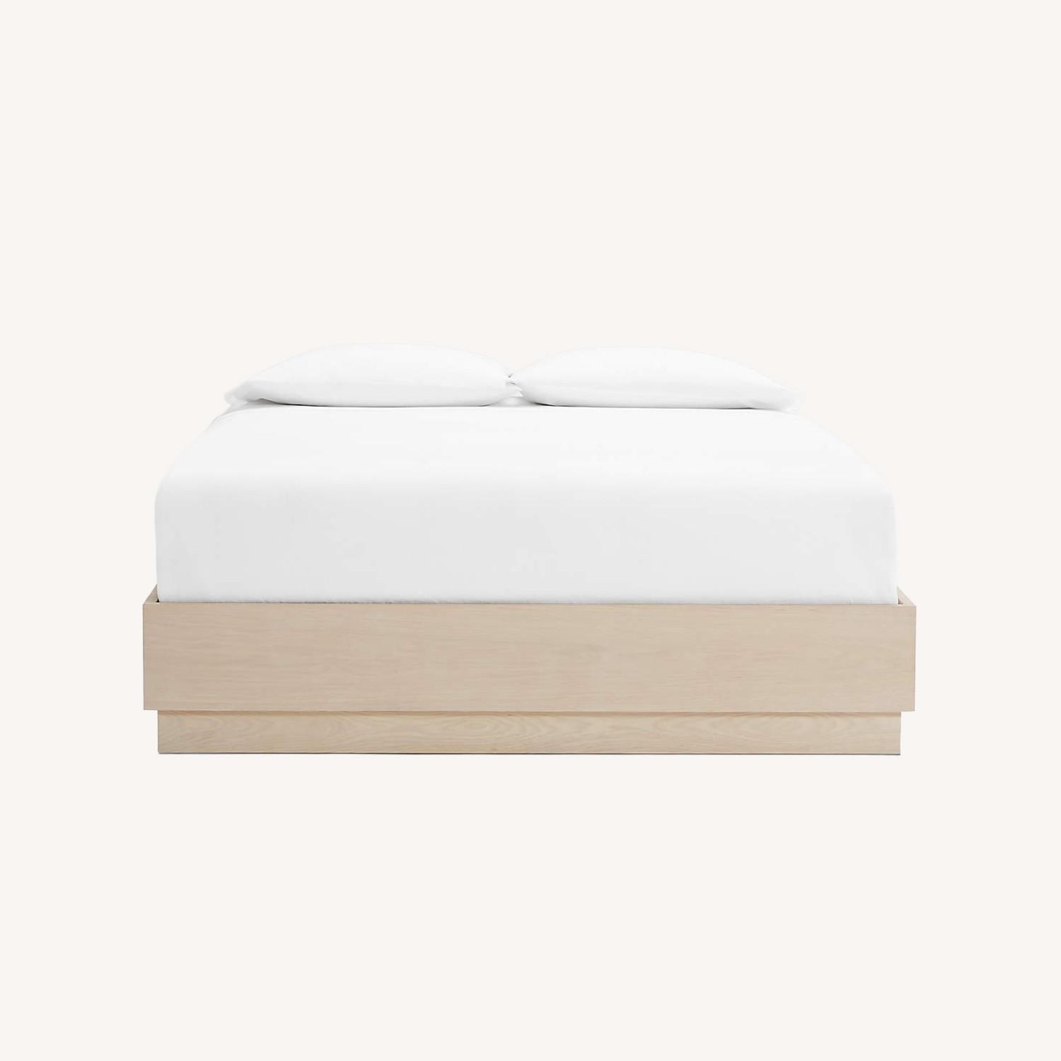 Crate & Barrel Batten Queen Plinth Platform Bed - image-0