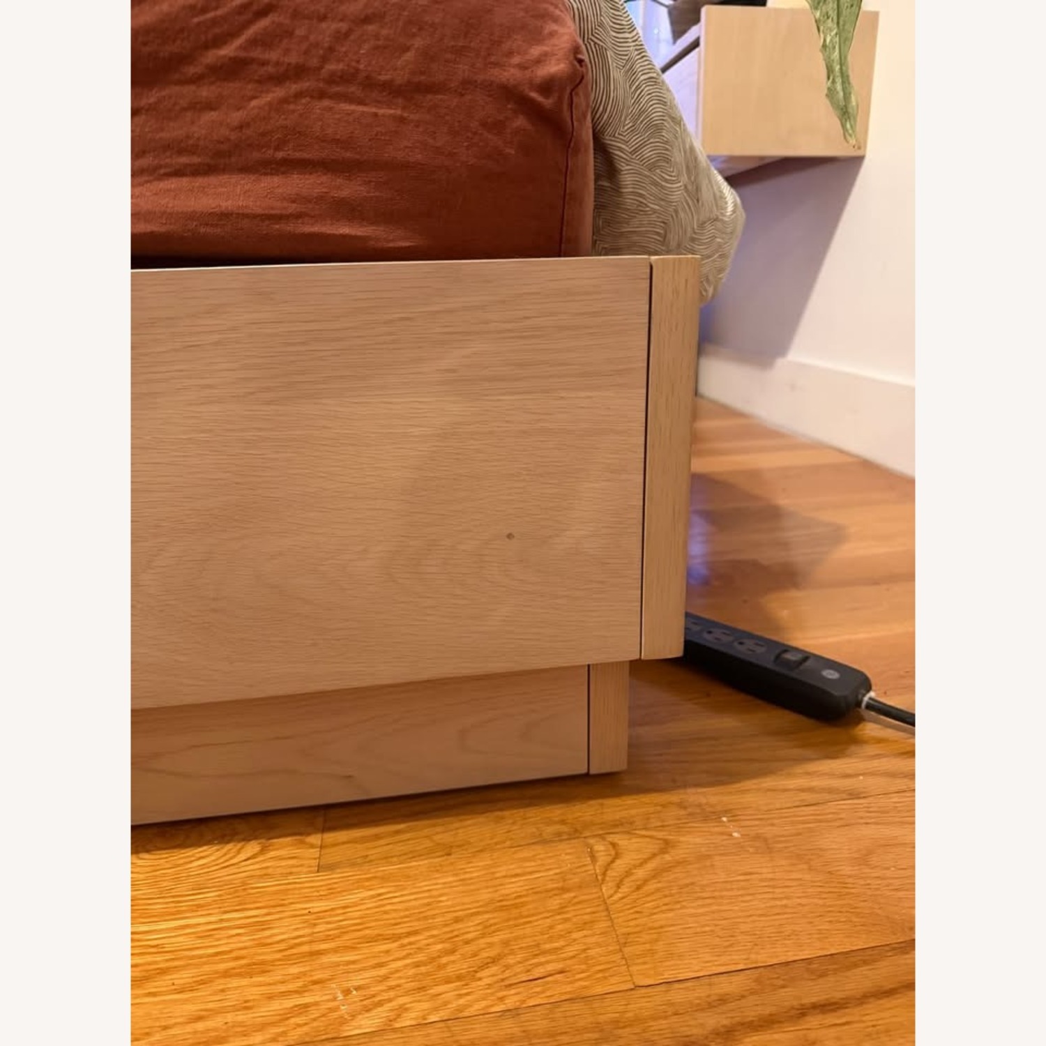  Crate & Barrel Batten Queen Plinth Platform Bed - image-3