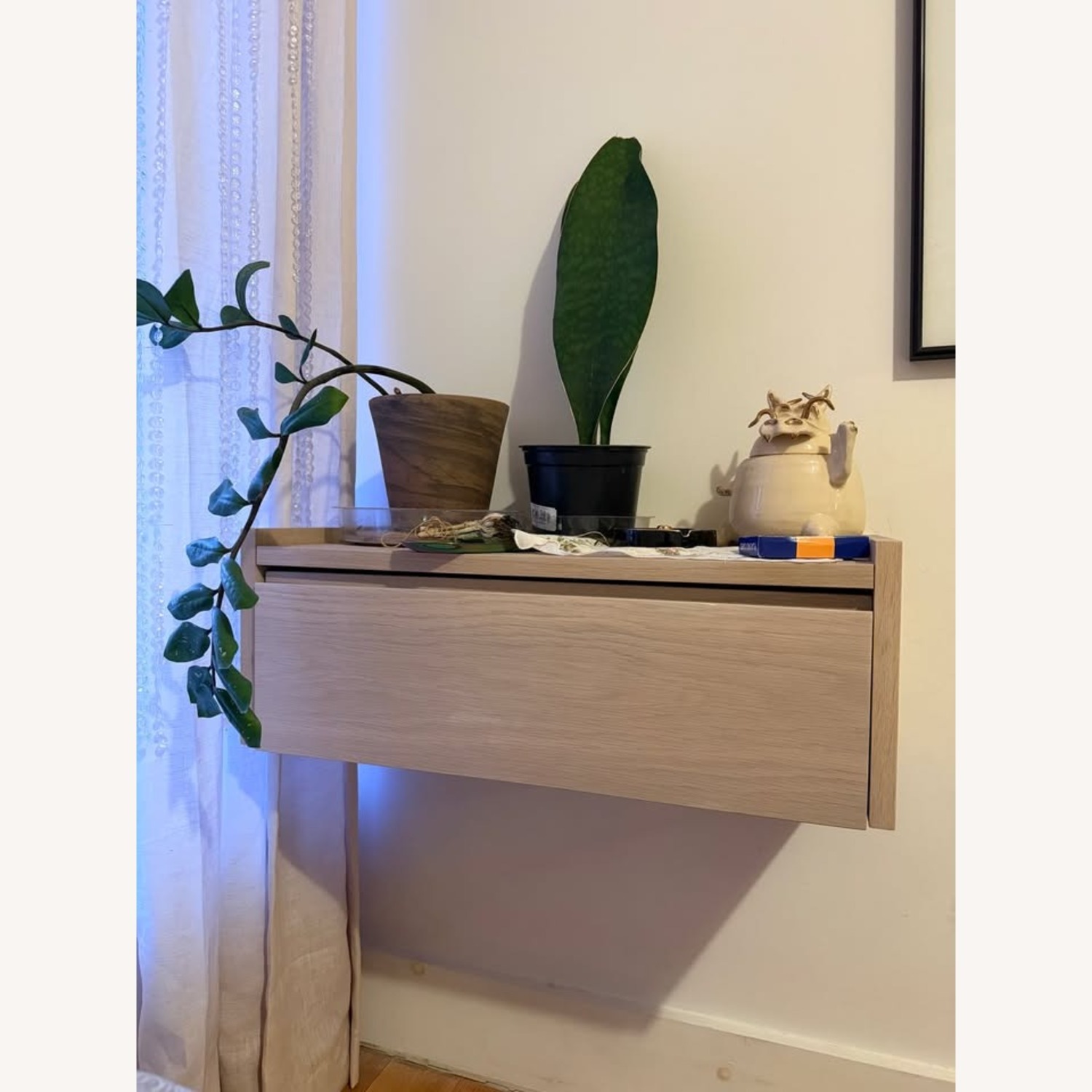 Crate & Barrel Batten Natural Side Tables - image-1