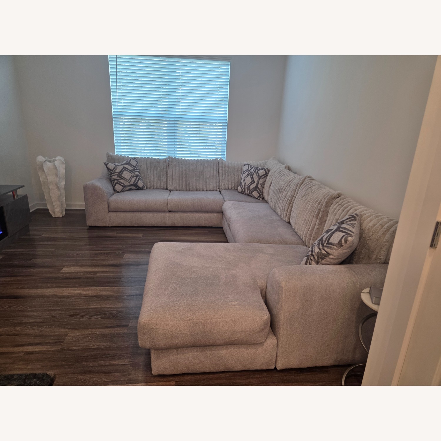 Rooms To Go  Light Gray Fabric 3+ Piece Sectional - image-1