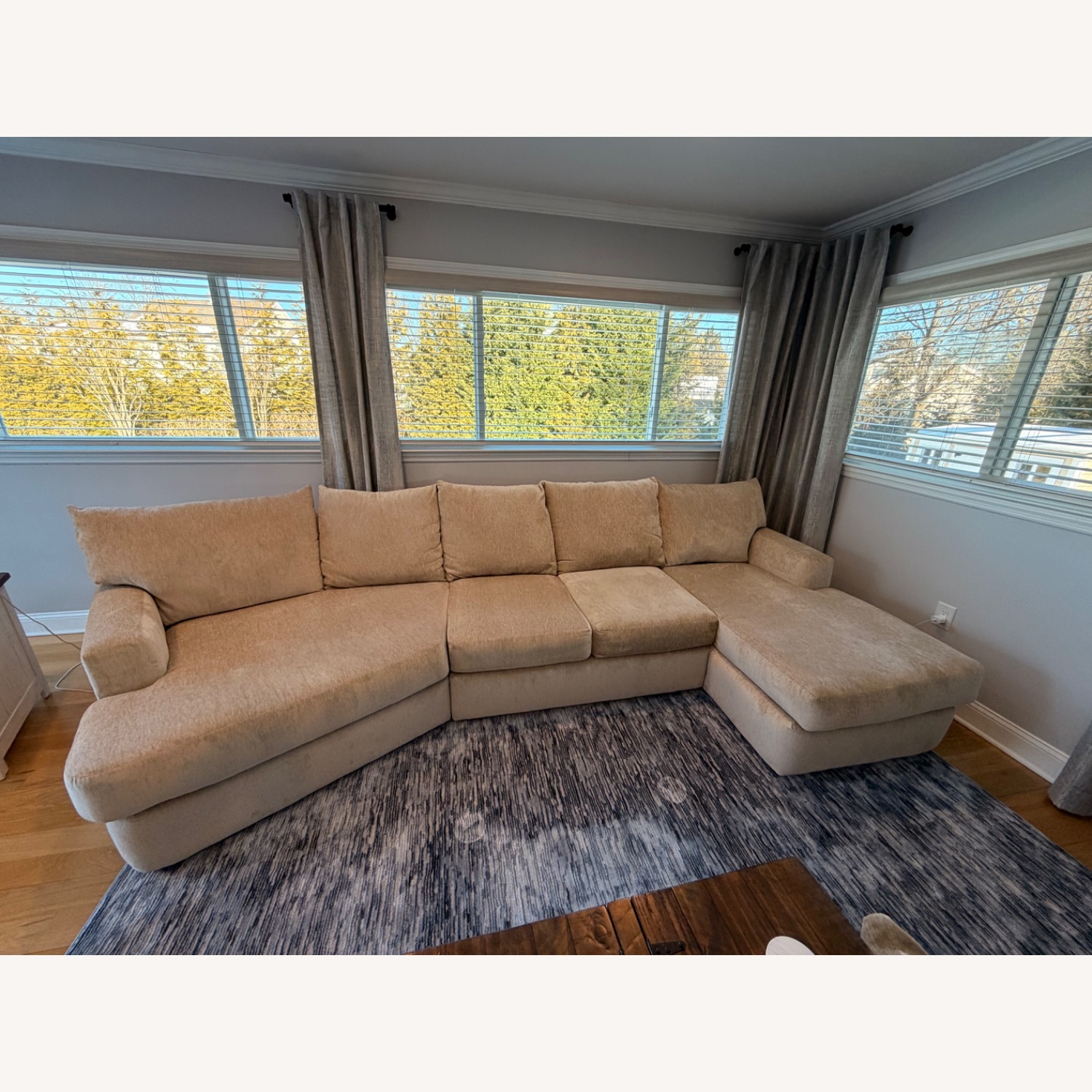 KFI Seating Natural Fabric 3+ Piece Sectional - image-4