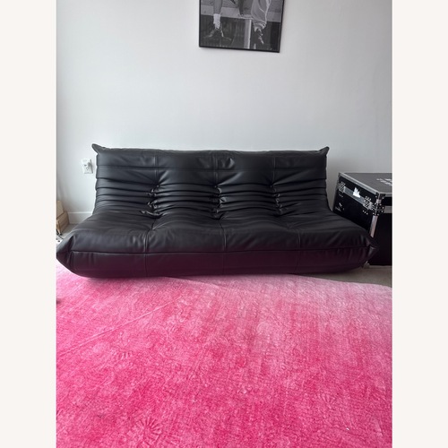 Used Togo Sofa Black Faux Leather 3+ Seater Sofa for sale on AptDeco