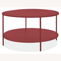 Room & Board Slim Red Metal Coffee Table