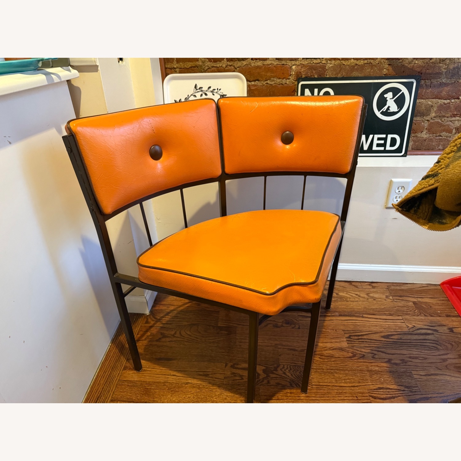 1970 Orange Corner Accent Chair  - image-1