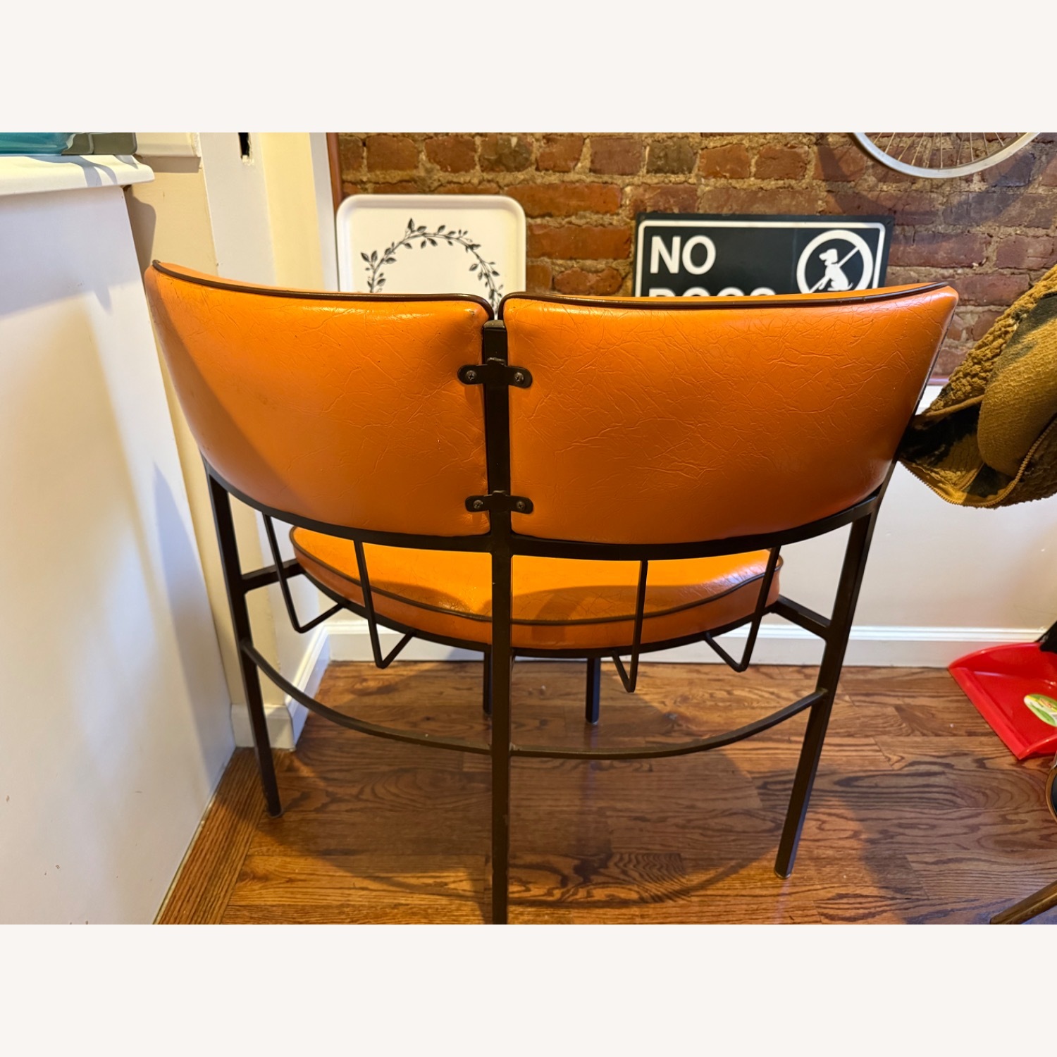 1970 Orange Corner Accent Chair  - image-2